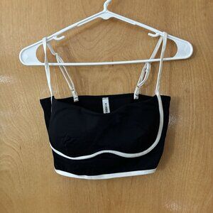 Kimberly Women's Black/White Crop Tank Top Size Small
